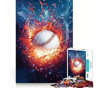 1000 Piece Jigsaw Puzzles Baseball Blaze Clean Fit Decor Smart Mind Activity Cozy Time Play Christmas Fun Gift (50x75cm)