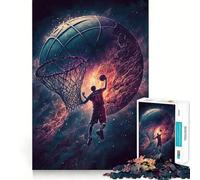 1000-piece Jigsaw Puzzles Basketball Sport Colorful Perfect Edge Play Brain Skill Play Slow Play Fun Birthday Mind Gift (50x75cm)
