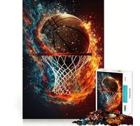 1000-piece Jigsaw Puzzles Basketball Sport Perfect Edge Play Brain Skill Play Slow Play Fun Birthday Mind Gift (38x26cm)