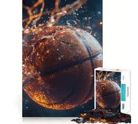 1000 Piece Jigsaw Puzzles Basketball Through Net Sparks Clean Fit Decor Smart Mind Activity Cozy Time Play Christmas Fun Gift (38x52cm)