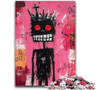 1000 Piece Jigsaw Puzzles Basquiat-style Skeleton King Help The Brain Exercise Addictive Toys to Cultivate Patience Perfect Decoration 26x38cm