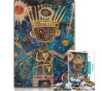 1000 Piece Jigsaw Puzzles Basquiat-style Teenager Jigsaw,Challenging Game Gifts for Is Ideal As A Gift for The Whole Family (size 38x26cm)