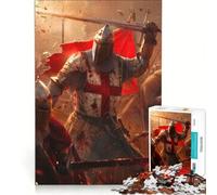 1000 Piece Jigsaw Puzzles Battle of The Crusaders, Brain Teaser Game, Home Decoration, with Fully Interlocking Randomly Shaped Pieces 38x52cm