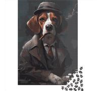 1000 Piece Jigsaw Puzzles Beagle The Gangster Puzzles for Adults Paper Puzzles Educational Game for Adult 1000pcs (38x26cm)