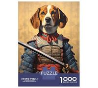 1000 Piece Jigsaw Puzzles- Beagle The Samurai Teenager Puzzles Brain Teaser Game Stress Reliever Deal As Gifts for The Whole Family 38x26cm/1000pcs
