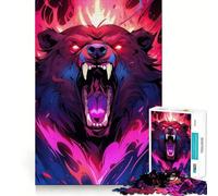 1000 Piece Jigsaw Puzzles Bear Grizzly Fury Clean Fit Decor Smart Mind Activity Cozy Time Play Christmas Fun Gift (38x52cm)