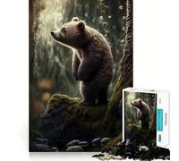 1000 Piece Jigsaw Puzzles- Bear Precious Accurate Cut Fun Thinking Fun Game Slow Time Fun Christmas Home Art (38x52cm)