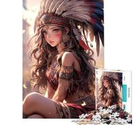 1000 Piece Jigsaw Puzzles Beautiful American Maid Difficult And Challenge Difficult Hard Practical Game for And 14 Years And over (38X52CM)