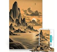 1000 Piece Jigsaw Puzzles- Beautiful Jump of Dolphins at Sunset Smooth Cut Play Cognitive Play Gift Restful Play Time Birthday Game Gift (50x75cm)