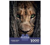 1000-piece Jigsaw Puzzles Beautiful Lioness Hiding Jigsaws for Adults Brain Teaser Game Improve Memory Unique Gifts for Birthday And Christmas 52x38cm/1000pcs