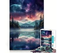 1000 Piece Jigsaw Puzzles- Beautiful Night Sky Smooth Cut Play Cognitive Play Gift Restful Play Time Birthday Game Gift (50x75cm)