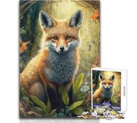 1000-piece Jigsaw Puzzles Beautiful Red Fox Toy Intellectual Game Learning Educational Gift For Birthdays Size 38x26cm