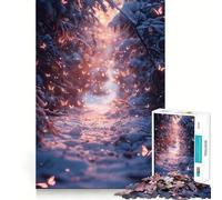 1000 Piece Jigsaw Puzzles- Beautiful Winter Butterfly Accurate Cut Fun Thinking Fun Game Slow Time Fun Christmas Home Art (50x75cm)