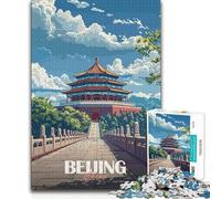 1000-piece Jigsaw Puzzles Beijing Temple Bridge Brainteaser Family Games Pattern Assembly Gift For Birthdays 38x52cm(1000pcs)