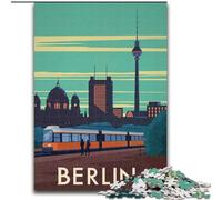 1000 Piece Jigsaw Puzzles Berlin, for Ages 14 And over Each Piece Is Unique - Fun And Challenging Game for The Whole Family Good Gift 26x38cm