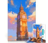 1000 Piece Jigsaw Puzzles- Big Ben Accurate Cut Fun Thinking Fun Game Slow Time Fun Christmas Home Art (50x75cm)