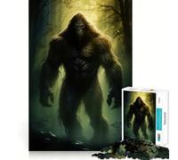 1000-piece Jigsaw Puzzles Bigfoot in Forest Animals Perfect Edge Play Brain Skill Play Slow Play Fun Birthday Mind Gift (38x26cm)
