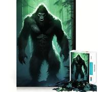 1000-piece Jigsaw Puzzles Bigfoot in Forest Animals Perfect Edge Play Brain Skill Play Slow Play Fun Birthday Mind Gift (38x52cm)