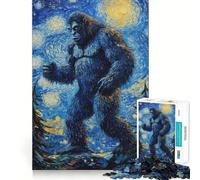1000 Piece Jigsaw Puzzles- Bigfoot's Midnight Stroll Neat Edge Decor Thinking Training Toy Easy Time Fun Birthday Game Gift (38x52cm)