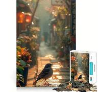 1000 Piece Jigsaw Puzzles- Bird in A Chinese Alley Smooth Cut Play Cognitive Play Gift Restful Play Time Birthday Game Gift (50x75cm)