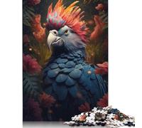 1000 Piece Jigsaw Puzzles Bird Mohawk in The Jungle Jigsaw Puzzles for Adults Woodenboard Puzzles Challenging To Complete But Fun And Humorous 1000pcs (75x50cm)