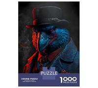 1000-piece Jigsaw Puzzles Bird of Prey Noir Jigsaws for Adults Brain Teaser Game Improve Memory Unique Gifts for Birthday And Christmas 52x38cm/1000pcs