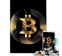 1000-piece Jigsaw Puzzles Bitcoin Rising Power Addictive Toys to Cultivate Patience Educational Game Stress Reliever Birthday Gifts (Size 38x26cm)