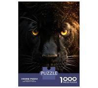 1000 Piece Jigsaw Puzzles- Black Panther Portrait Poster, Picture, Metal Print, Paint by Ahmedtee Jigsaws for Adults DIY Toys Perfect Decoration Deal As Gifts for The Whole Family 70x50cm/1000pcs