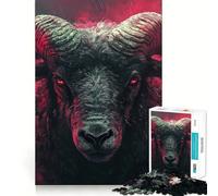 1000 Piece Jigsaw Puzzles Black Ram Precise Fit Game, Creative Fun Toy, Peace Game Play, Christmas Calm Gift (38x52cm)