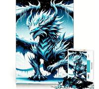 1000-piece Jigsaw Puzzles Blizzard Dragon Accurate Cut Art, Mental Challenge Toy, Easy Play Game, Birthday Mind Gift (50x75cm)