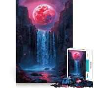 1000 Piece Jigsaw Puzzles Blood Moon Red Precise Fit Game, Creative Fun Toy, Peace Game Play, Christmas Calm Gift (38x52cm)