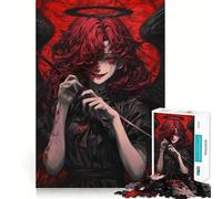 1000 Piece Jigsaw Puzzles Bloody Fallen Angel Precise Fit Game, Creative Fun Toy, Peace Game Play, Christmas Calm Gift (38x52cm)