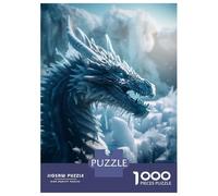 1000-piece Jigsaw Puzzles Blue Ice Dragon Adult Jigsaw Hands-on Game A Work of Art Unique Gifts for Birthday And Christmas 38x26cm/1000pcs
