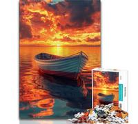 1000 Piece Jigsaw Puzzles Boat on The Sea Teenager Jigsaw,Challenging Game Gifts for Is Ideal As A Gift for The Whole Family (size 75x50cm)