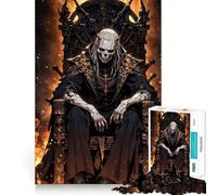 1000-piece Jigsaw Puzzles Bone Throne - Death King's Reign Accurate Cut Art, Mental Challenge Toy, Easy Play Game, Birthday Mind Gift (38x26cm)