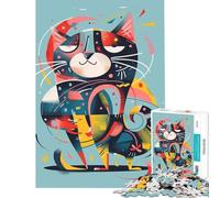 1000 Piece Jigsaw Puzzles Bossy Cat Moe Fun at Home Activities, Wall Decoration Practical Game for And 14 Years And over (38X52cm)