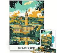 1000 Piece Jigsaw Puzzles Bradford Cityscape Poster Accurate Joint Fun Thinking Game Play Peace Time Play Christmas Calm Gift (50x75cm)