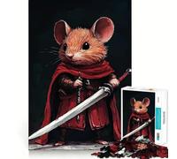 1000 Piece Jigsaw Puzzles Brave Mouse Warrior Accurate Joint Fun Thinking Game Play Peace Time Play Christmas Calm Gift (50x75cm)