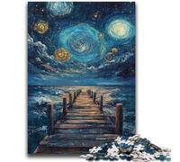 1000 Piece Jigsaw Puzzles Bridge Under The Night Sky Challenging Game And Family Play for Is Ideal As A Gift for The Whole Family 26x38cm