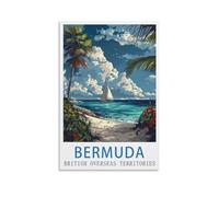 1000 Piece Jigsaw Puzzles British Overseas Territories Bermuda Posters Challenging Game Toys, Impossible Puzzle, Family Decoration Puzzle 38x52CM