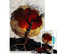 1000 Piece Jigsaw Puzzles Broken Black Tree Accurate Joint Fun Thinking Game Play Peace Time Play Christmas Calm Gift (38x26cm)