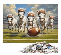 1000 Piece Jigsaw Puzzles Bronco Foals Old School Football Square Jigsaw Puzzles, for Adults & Woodenboard Puzzles Puzzle for Summer Lovers 1000pcs (75x50cm) 规则22：Jigsaw