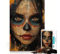 1000 Piece Jigsaw Puzzles Brown Eyes of The Dead Flawless Fit Art Mind Training Fun Rest Time Play Christmas Calm Gift (38x26cm)