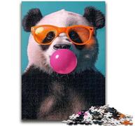 1000 Piece Jigsaw Puzzles Bubble Gum Panda Educational Game Challenge Toy Wall Decoration Unique Birthday And Xmas Gifts 50x75cm