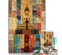 1000 Piece Jigsaw Puzzles Buddha Art 1000 Pieces for Teenagers,Educational Stress Relief Toy Gifts for Friends And Family (size 75x50cm)