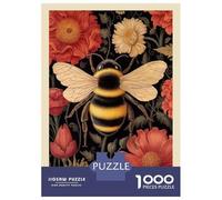 1000-piece Jigsaw Puzzles Bumblebee William Morris Floral Adult Jigsaw Puzzle Toy Wall Decor A Work of Art Unique Gifts for Birthday And Christmas 52x38cm/1000pcs