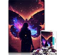 1000 Piece Jigsaw Puzzles Butterfly Magic 1000 Piece Jigsaw,Stress Reliever Staycation Kill Time Parent-child Interaction (size 38x26cm)