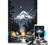 1000 Piece Jigsaw Puzzles Campfire Under The Stars Landscapes, Educational Toy, Challenging To Complete, Unique Birthday And Xmas Gifts 38x52cm