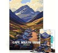 1000 Piece Jigsaw Puzzles Cape Wrath Trail Scotland Landscape Accurate Cut Fun Mental Challenge Toy Rest Time Game Birthday Art Play (38x26cm)