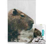 1000 Piece Jigsaw Puzzles Capybara Reflections, Educational Toy, Challenging To Complete, Unique Birthday And Xmas Gifts 38x52cm